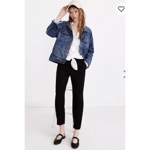 Madewell Black Pull On Cuffed Black Track Trousers Medium